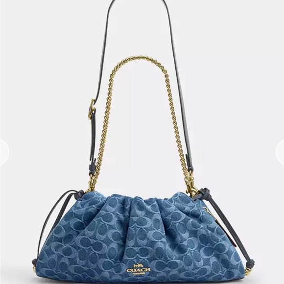 Coach Handbags - Coach Faye Large Shoulder Bag In Signature Denim CDB97 denim/Gold/Indigo